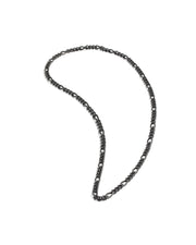 3 mm Figaro-Halskette aus Edelstahl mit schwarzem Finish