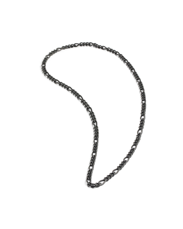 3 mm Figaro-Halskette aus Edelstahl mit schwarzem Finish