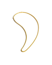 3 mm Fuchsschwanz-Halskette aus Edelstahl mit 18 kt vergoldeter Oberfläche