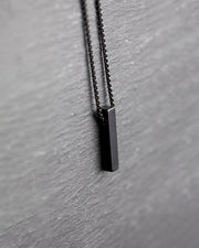 Halskette aus Edelstahl mit schwarzem Achatstein