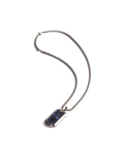 Full titanium necklace with Blue Jeremejevite stone