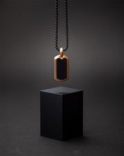 Full titanium necklace with bronze and Carbon Fiber finish