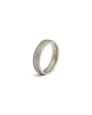 5mm Titanium ring with faceted grey finish