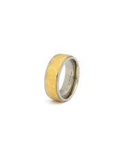 8mm Titanium ring with silver & gold finish